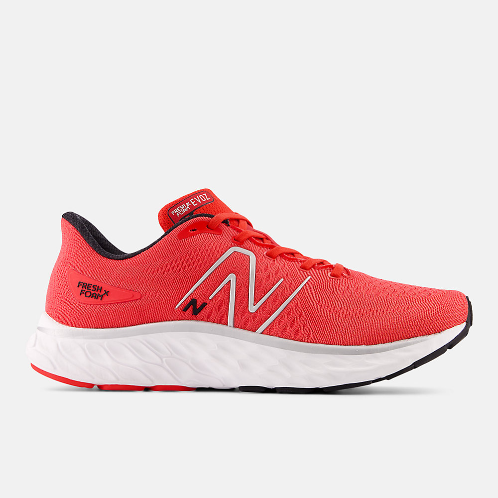 New Balance Fresh Foam X EVOZ v3 Shoes True Red with Black and Silver Metalic